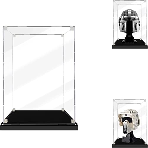 SWDZ Vitrine für Lego Helm Luke Skywalker 75327, Display aus Acryl für Lego 75327 (nicht im Lieferumfang enthalten), Größe: 20 x 20 x 25 cm von SWDZ