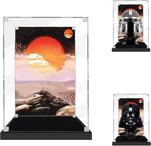 SWDZ Vitrine für Lego Mandalorian Helm 75328, Acryl-Vitrine, staubdichte Aufbewahrungsvitrine für Lego 75328 (Nicht im Lieferumfang enthalten), Größe: 20 x 20 x 25 cm von SWDZ