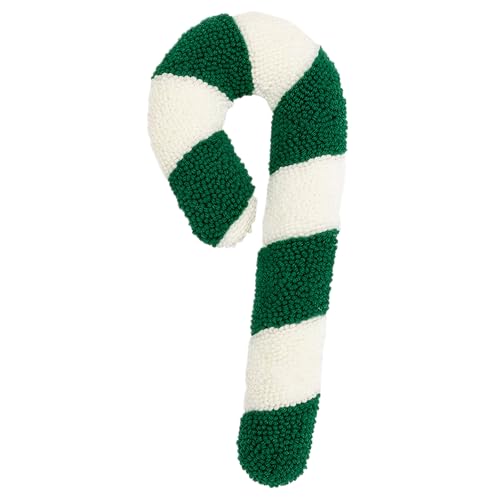 SWEETBIUTI Candy Cane Plüsch gefülltes Candy Crose -Kissen 8x20 Zoll Baumwollgestopfte gestreifte Grüne Weihnachtskissen für Zuhause, Büro, Sofa, Couch von SWEETBIUTI