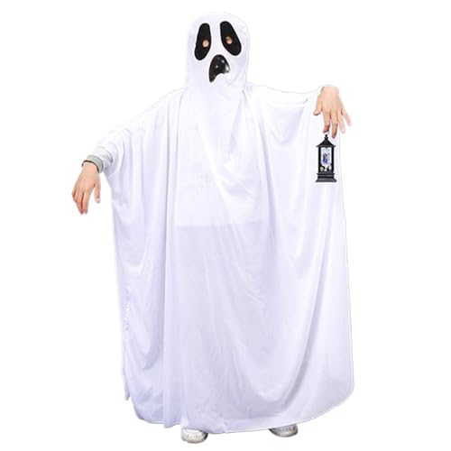 SWEETBIUTI Ghost Kostüm gruselig Ghost Face Kostüm, 62,99 Zoll weiches Atmungskostüm Wiederverwendbare Halloween -Kostüme für Kinder -Themen -Party, Dress -up -Partys von SWEETBIUTI