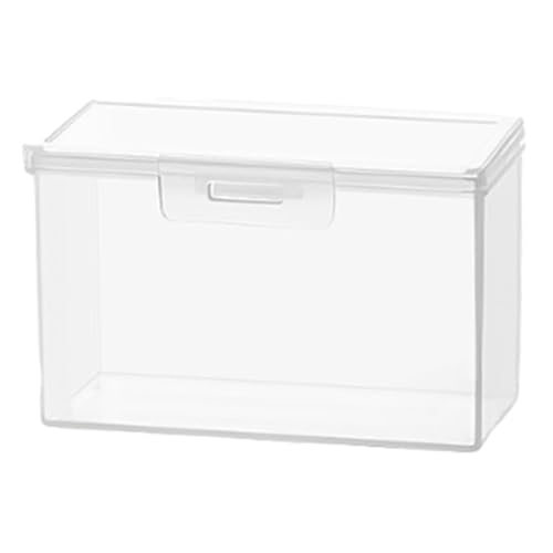 SWEETBIUTI Kartenspeicherbox mit Deckel, 4x2x3 '' Clear Card Game Storage Box mit Versiegelungsschnalle, tragbarer Kunststoffkartenhalter für Poker und Spielkarten von SWEETBIUTI