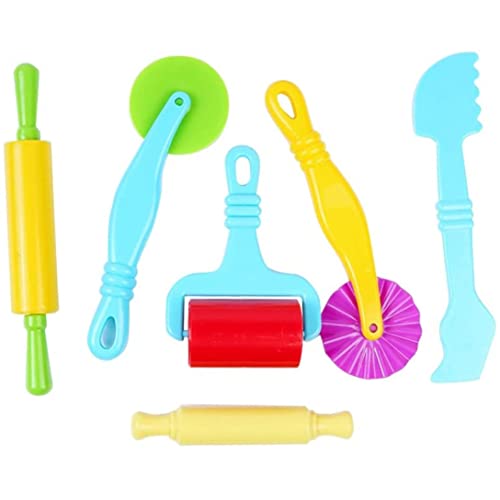 SWEETBIUTI Playdough Accessoires 6 PCs/Set Plasticine Trowel Childrens gemischte Modellierung Kids Clay Teig -Formen Spielen Doh -Werkzeuge Playtough, Plastikkeks von SWEETBIUTI