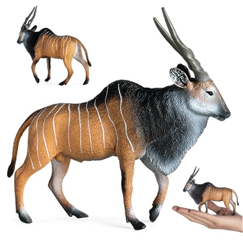 SWEETBIUTI Realistische tierische Figuren, spiralhörnige Plastiktiere Figure Antilope Kindersimulation Antilope Model Bildungswildtiere Tier Figur, Weihnachtsgeburtstag Geschenk für Kinder von SWEETBIUTI