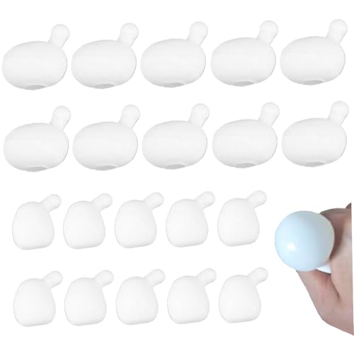 SWEETBIUTI Spannungsball 20 PCs Spucke Blasen Squeeze Toys Inner Stress Relief Balls Ersatz für Squeeze -Spielzeug DIY Weiß weiche Flexible Zappelspielzeug Spannungsspielzeug Zuckerballspielzeug, DIY von SWEETBIUTI