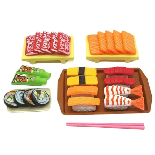 SWEETBIUTI Spielen Sie Food 1 Set, tun Sie Food Sushi Simulation Sushi Spielen Sie Food Trep Play Kids Kitchen Spielet Plastik Rollenspiele Bildungsspielzeug Geschenk für Kinder im Alter von 3+ von SWEETBIUTI