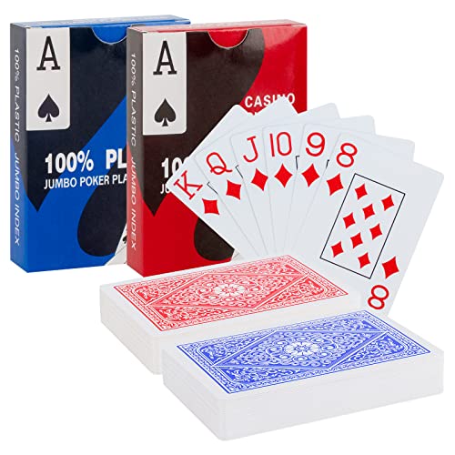 SWINILAYA 2 Deck Spielkarten - Standard HD Wasserdichtes Pokerkarten Kartenspiel – Ideal für Poker, Canasta, Skat, Romme & Blackjack SWINILAYA 2 Deck Spielkarten - Standard HD Wasserdichtes Pokerkarten Kartenspiel – Ideal für Poker, Canasta, Skat, Romme & Blackjack von SWINILAYA