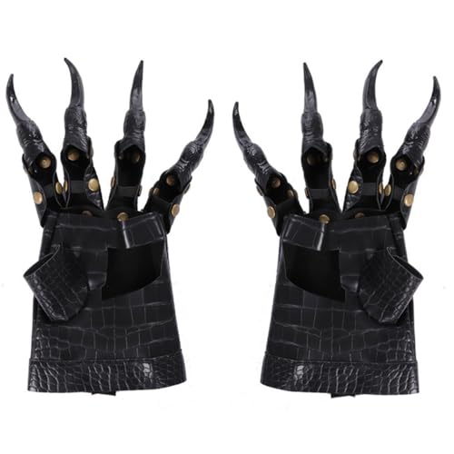 SWOAMER Halloween Dragon Claw Handschuhe Schwarz Drachenklauen Karneval Party Kostüm Cosplay Zubehör von SWOAMER