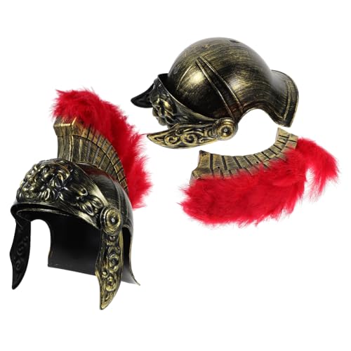 SWOOMEY 2-teiliger Ritterhelm: Römischer Mittelalterhelm mit Löwenprägung – Griechischer Soldatenkostüm-Kopfbedeckung für Theaterparaden und Filmproduktionen SWOOMEY 2-teiliger Ritterhelm: Römischer Mittelalterhelm mit Löwenprägung – Griechischer Soldatenkostüm-Kopfbedeckung für Theaterparaden und Filmproduktionen von SWOOMEY