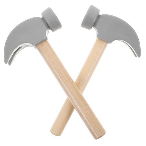 SWOOMEY 2St Kleiner Holzhammer Werkzeuge für Kleinkinder Mini-Hammerspielzeug Werkzeug Set kinderwerkzeug Holz Mini-Hammerwerkzeug Hammer-Pfund- hölzern Dark Grey von SWOOMEY