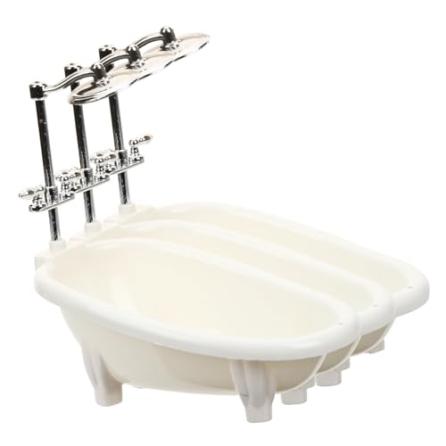 SWOOMEY 3 Stück Miniatur Badewanne Teiliges aus Kunststoff Puppenhaus Badezimmer Möbel Detailreiche Mini Haus Dekoration Sicher und Realistisch für DIY Puppenhaus Zubehör SWOOMEY 3 Stück Miniatur Badewanne Teiliges aus Kunststoff Puppenhaus Badezimmer Möbel Detailreiche Mini Haus Dekoration Sicher und Realistisch für DIY Puppenhaus Zubehör von SWOOMEY