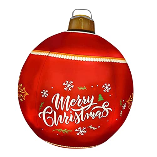 SWOOMEY Aufblasbare Weihnachtskugel, große Weihnachtsdekoration, Bälle für den Außenbereich, aufblasbarer Ball, Übergröße, aufblasbare Bälle, Weihnachtsball, Ornamente, riesige LED-Kunststoff-Kugel, von SWOOMEY