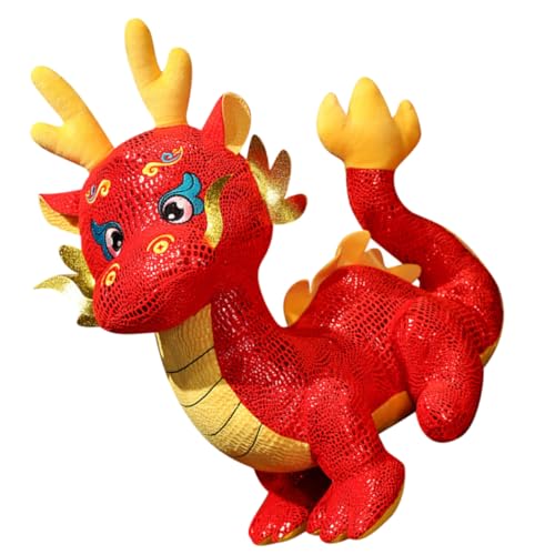 SWOOMEY Drachenpuppe Mit Sternzeichen Kuscheltier Drache Plüschpuppe Drachenpuppe Dekoration Süße Kuscheltiere Drachenplüschtiere Babytrage Kuscheltierpuppe Babypuppen Rote Pp von SWOOMEY