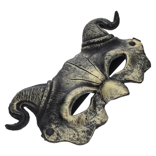 SWOOMEY Teufels-Dämonenmaske, Halbgesichtsmaske, gruseliges Horn, Geister-Halbgesichtsmaske, Schafskopf, Kopfbedeckung für Halloween, Maskerade, Cosplay-Kostüm, Golden SWOOMEY Teufels-Dämonenmaske, Halbgesichtsmaske, gruseliges Horn, Geister-Halbgesichtsmaske, Schafskopf, Kopfbedeckung für Halloween, Maskerade, Cosplay-Kostüm, Golden von SWOOMEY