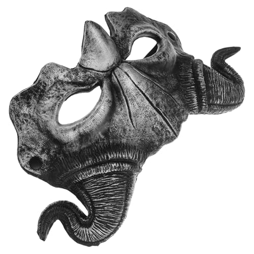 SWOOMEY Teufels-Dämonenmaske, Halbgesichtsmaske, gruseliges Horn, Geister-Halbgesichtsmaske, Schafskopf-Kopfbedeckung für Halloween-Maskenball, Cosplay-Kostüm, Silber SWOOMEY Teufels-Dämonenmaske, Halbgesichtsmaske, gruseliges Horn, Geister-Halbgesichtsmaske, Schafskopf-Kopfbedeckung für Halloween-Maskenball, Cosplay-Kostüm, Silber von SWOOMEY