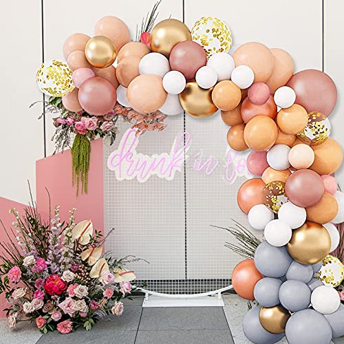 Luftballon Girlande Luftballons Set Metallic Ballon Ballonbogen Kit Ballons für Mädchen Baby Geburtstag Party Hintergr Deko Hochzeit Birthday Jubiläum Valentinstag Party Geburtstag Brautdusche von SWPEED