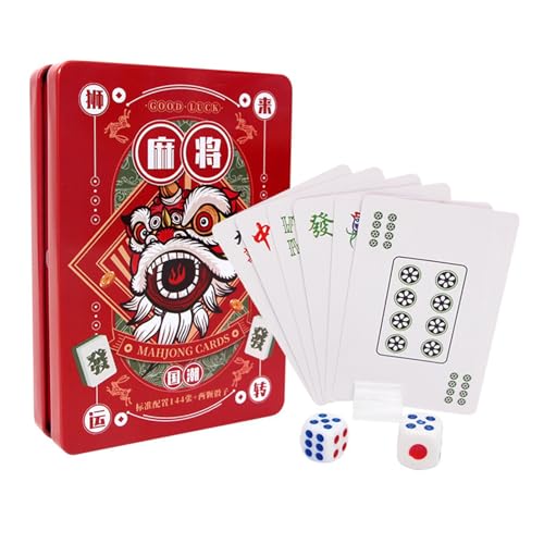 SWRCEYJH 1 Satz Mahjong Kartenspiel Mahjong Poker Play Card Mahjong Karten Tischspiel Traditionelle Chinesische Mahjong-Spielkarten Tischspiele Im Freien, Reisen, Freizeit- Und Ausflugsaktivitäten von SWRCEYJH