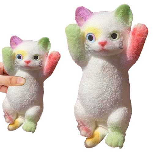 Squishy Katze Toy, Niedliche Form Katze Squishy Stressabbau Spielzeug Squeeze Toy, Katze Quetschspielzeug Lustig Cat Anti Stress Fidget Toys für Mädchen Und Jungen Zum Entspannen von SWRCEYJH