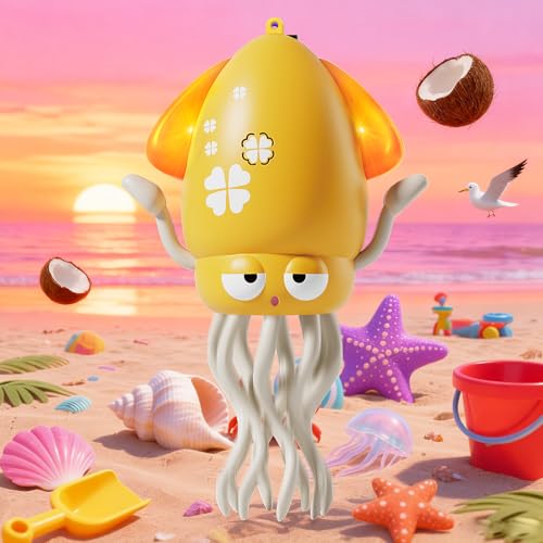 SWTOIPIG Interaktives Krakenspielzeug, Tanzender Kraken mit LED-Beleuchtung, Musik, intelligenter Hindernisvermeidung und Angelrute, Babyspielzeug für die Bauchlage, Musikspielzeug für Babys (Gelb) SWTOIPIG Interaktives Krakenspielzeug, Tanzender Kraken mit LED-Beleuchtung, Musik, intelligenter Hindernisvermeidung und Angelrute, Babyspielzeug für die Bauchlage, Musikspielzeug für Babys (Gelb) von SWTOIPIG