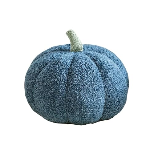 SWZEC showicer Plüschtier 30 cm Plüsch-Kürbis, Dekokissen, Kissen, Geburtstagsgeschenk, Sitzkissen, Dekokissen, Kinderzimmer, Sofa-Dekoration (orange) (Blau,20cm) von SWZEC