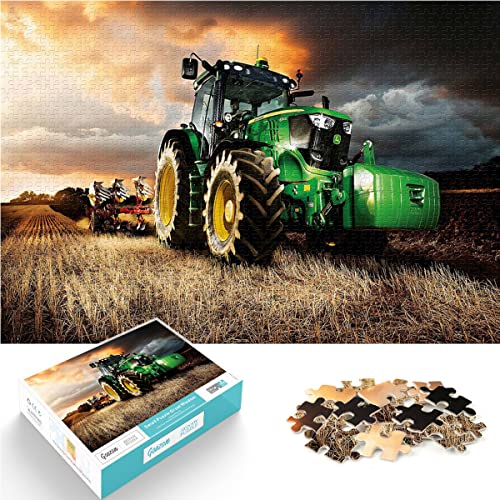 Erwachsene Kinder Puzzle 1000 Teile Puzzle Traktor Weizenerntemaschine Puzzle Einfache Puzzles Bauernhof Puzzle Lernspiele Spielzeug Familie Dekoration 75x50cm von coinos