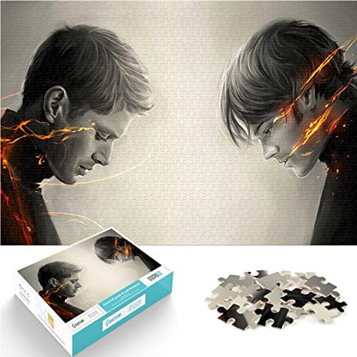 Puzzle 1000 Teile Supernatural Puzzles Jungen und Mädchen Puzzle Schwierigkeitsgrad Puzzle Charakter Puzzle Bildung Spielzeug Spiel Familie Dekoration 38x26cm von Guoml