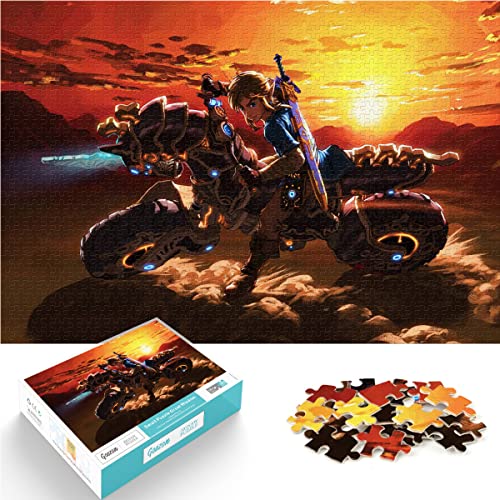 Puzzle 1000 Teile The Legend of Zelda Puzzles Erwachsene Kinder Schwierigkeitsgrad Puzzle Breath of The Wild Puzzle Lernspiele Spielzeug Familie Dekoration 38x26cm von SXBB