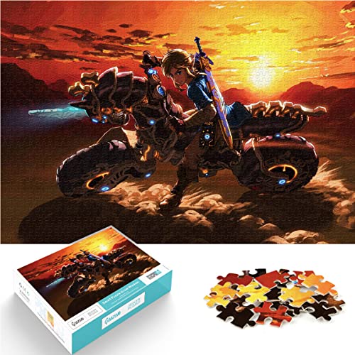 Puzzles für Erwachsene und Kinder 1000 Teile Puzzles Zelda Legende Einfaches Puzzle Atem der Wildnis Puzzles Bildung Spiele Spielzeug Familie Dekoration 75x50cm von SXBB