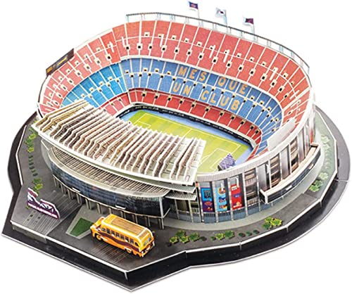 3D-Puzzle DIY-Bauspielzeugmodell 3D-Puzzle Fußballfans Gedenkgeschenk, 3D-Puzzle Nou Camp Stadion, Nachbildung des FC Barcelona-Fußballstadions DIY-Modell, Zuhause von Fußballfans Gebäudedekorationen von SXPXP