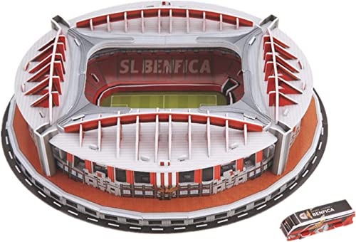 3D-Puzzle DIY Gebäude Spielzeug Modell 3D Puzzle Fußballfans Gedenkgeschenk,Benfica Stadion 3D Puzzle,Fußballfeld DIY Puzzle Modell,Geburtstag for Jungen und Mädchen (18 * 19 * 8 cm) – 84 Stück von SXPXP