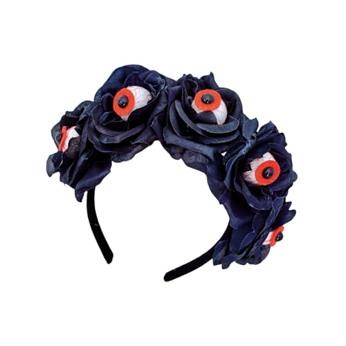 SXRQ Blutiger Augapfel Stirnband Mädchen Hexe Kopfbedeckung Augapfel Dunkle Blume Maskeraden Halloween Braut Hexe Party von SXRQ