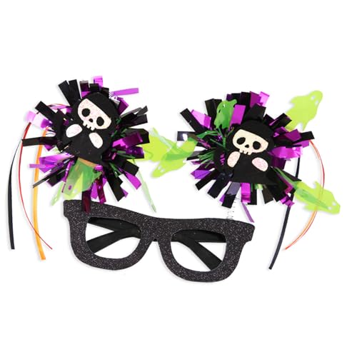 SXRQ Halloween Brille Festliche Brille Lametta Halloween Party Dekorationen Halloween Einzigartige Skelett Foto Requisiten von SXRQ