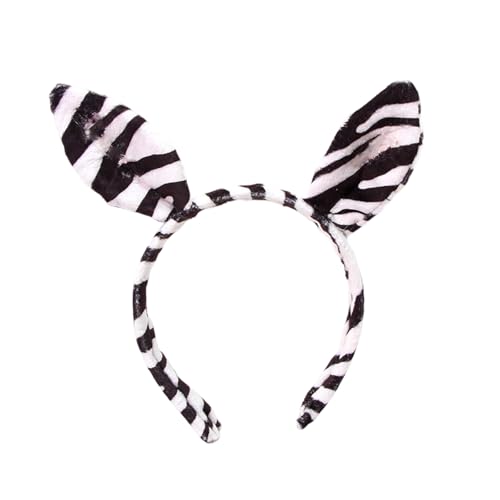 SXRQ Halloween Zebras Ohr Stirnbänder Cosplay Zebras Ohr Kopfbedeckung Haarbänder Kopfbedeckung Halloween Haarbänder Geburtstag Party von SXRQ