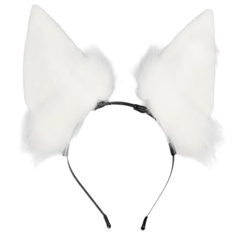 SXRQ Plüsch-Hundeohren-Haarreif für Damen, Rollenspiel, Anime, Dienstmädchen, Party-Kostüm, weiblich, Cosplay, Haarstyling-Haarband von SXRQ