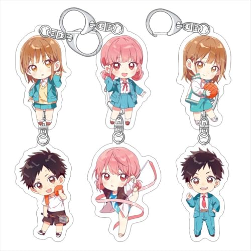 Ao Hako Schlüsselanhänger Anime-Charakter Taiki Inomata, Chinatsu Kano Anhänger Schlüsselring Schlüsselzubehör Tasche dekorative 6pcs von SXYNIO