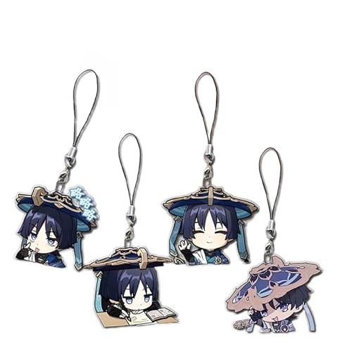 Gen Shin Acryl Schlüsselanhänger 4er Set Niedliche Wanderer Balladeer Figuren Anhänger Schlüsselring Schlüsselzubehör Handy Anhänger Tasche Deko Cos Requisiten Gen Shin Acryl Schlüsselanhänger 4er Set Niedliche Wanderer Balladeer Figuren Anhänger Schlüsselring Schlüsselzubehör Handy Anhänger Tasche Deko Cos Requisiten von SXYNIO