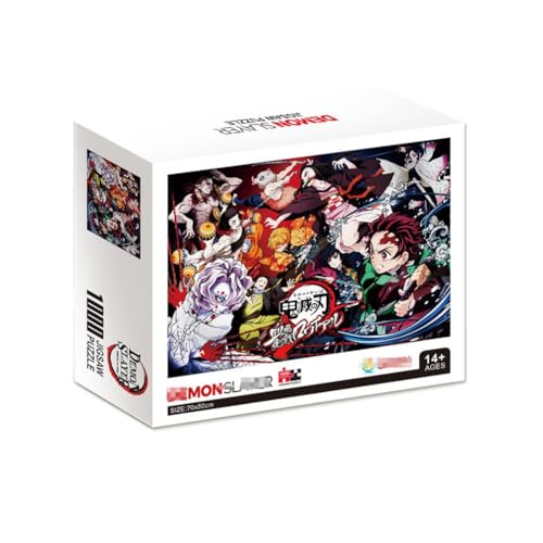 Ghost Killing Puzzle Kamado Tanjiro Stichsäge Cartoon Thema Rengoku Kyoujurou Stichsäge Puzzle Stück Eltern-Kind-Unterhaltung Spielzeug Familie Spiel Puzzle 1000pcs (A) von SXYNIO