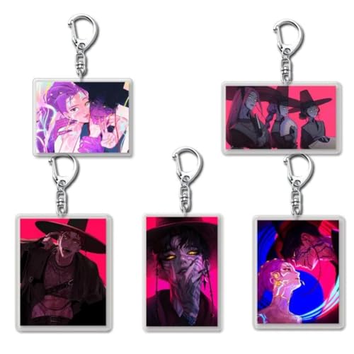 Kpo Devil Hunters Schlüsselbund Devil Hunters Figur Acryl Schlüsselanhänger Accessoires Rucksack Anhänger Dekoration 5 Stück Kpo Devil Hunters Schlüsselbund Devil Hunters Figur Acryl Schlüsselanhänger Accessoires Rucksack Anhänger Dekoration 5 Stück von SXYNIO