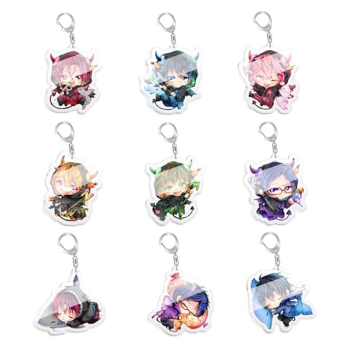 SXYNIO Anime Free Schlüsselbund Nanase Haruka Acryl Schlüsselanhänger Rin Matsuoka,Tachibana Makoto Schlüssel Zubehör Acryl Schlüssel Rucksack Hanging Dekoration 9pcs von SXYNIO