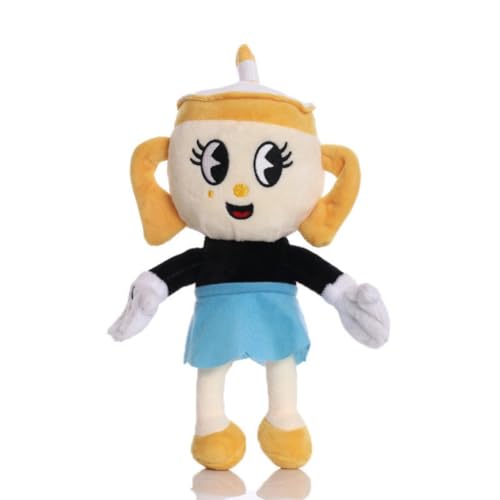 SXYNIO Cuphead Plüsch Spielzeug Cuphead Mugman King Dice Ms.Chalice Puphead Figur Puppe Fans Sammlung Plüschtiere (J) von SXYNIO