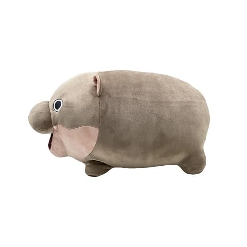 SXYNIO Moo Deng Plüschtiere Niedliches Nilpferd Moo Deng Plüschpuppen Weiches Nilpferd Kissen Moo Deng Figur Puppen Spielzeug (12cm) von SXYNIO