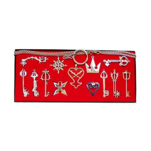 Sora Keyblade Schlüsselanhänger Keyblade Anhänger Schlüsselkette Cartoon Figur Riku Anhänger Schlüssel Tasche Dekoration Zubehör Für Fans (Silver) von SXYNIO