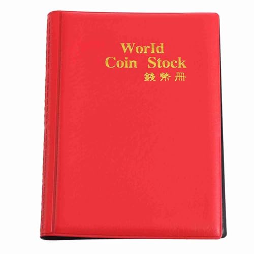 SYH&AQYE World Storage Ordner Album, 120 Taschen 10 Seiten Geldsammlerinhaber Buchhalter Aufbewahrungskollektion für Multis Sammlungshalter (Rot) von SYH&AQYE