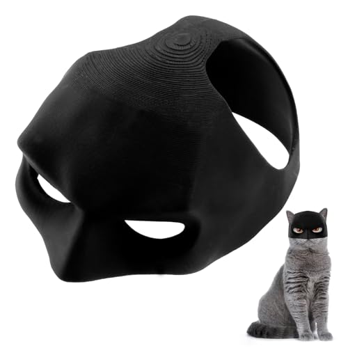 SYHSYC Batman Maske für Katzen Batcat Maske Bat Maske 3D Katzenmaske Cat Mask Katzenbekleidung Haustierkostüm für Halloween oder den Täglichen Spaß Cosplay Fledermaus Kostüm, 11 cm von SYHSYC