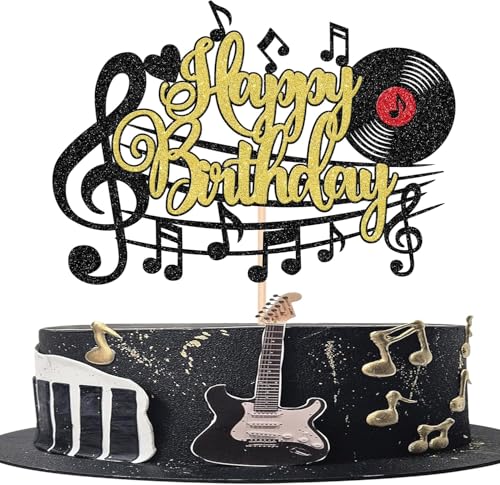 1 Stück Musik Noten Cake Topper Glitzer Schwarz Musical Symbol Tortendeko Rock Musik Kuchen Deko für Konzert Thema Baby Shower Hochzeit Geburtstag Party Kuchen Dekoration 1 Stück Musik Noten Cake Topper Glitzer Schwarz Musical Symbol Tortendeko Rock Musik Kuchen Deko für Konzert Thema Baby Shower Hochzeit Geburtstag Party Kuchen Dekoration von SYKYCTCY