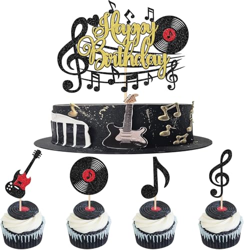 25 Stück Musik Noten Cupcake Toppers Glitzer Gitarre Musical Symbol Tortendeko Rock Musik Cupcake Dekorationen Kuchen Deko für Konzert Thema Baby Shower Hochzeit Geburtstag Party Kuchen Dekorationen 25 Stück Musik Noten Cupcake Toppers Glitzer Gitarre Musical Symbol Tortendeko Rock Musik Cupcake Dekorationen Kuchen Deko für Konzert Thema Baby Shower Hochzeit Geburtstag Party Kuchen Dekorationen von SYKYCTCY