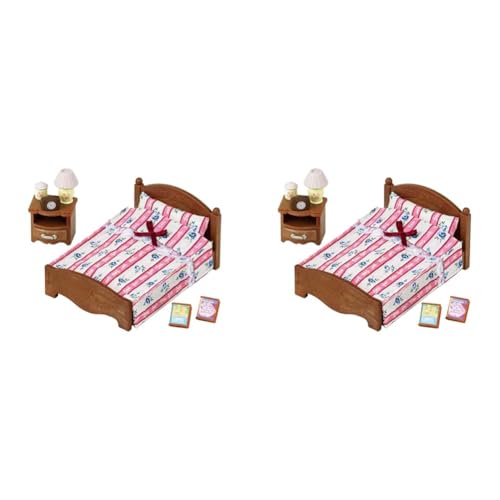 Sylvanian Families - 5019 - Doppelbett (Packung mit 2) Mehrfarbig von Sylvanian Families