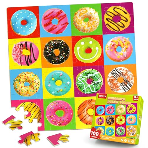 SYNARRY 100 Teile Donuts Puzzles für Kinder ab 4 5 6 7 8 Jahren, Lernen Pädagogische Puzzle Spielzeug SYNARRY 100 Teile Donuts Puzzles für Kinder ab 4 5 6 7 8 Jahren, Lernen Pädagogische Puzzle Spielzeug von SYNARRY