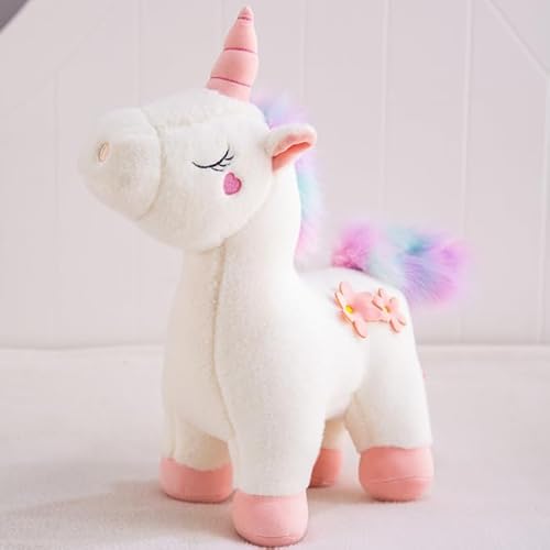 SYTTNUM 30 cm Einhorn Tier Puppe, Einhorn Plüsch Puppe Regenbogen Einhorn Kuscheltier, Stofftier Plüschtier Einhorn Plüsch Spielzeug Einhorn Plüsch Geschenk für Jungen Mädchen von SYTTNUM