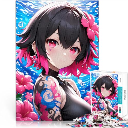 Anime-Mädchen mit rosa Haaren und Tattoo Teenager 1000 Teile Puzzle Lernspiele Lustige Aktivitäten für zu Hause, Geburtstagsgeschenk, Reisegeschenk, 38x26cm Anime-Mädchen mit rosa Haaren und Tattoo Teenager 1000 Teile Puzzle Lernspiele Lustige Aktivitäten für zu Hause, Geburtstagsgeschenk, Reisegeschenk, 38x26cm von SYUNFEI