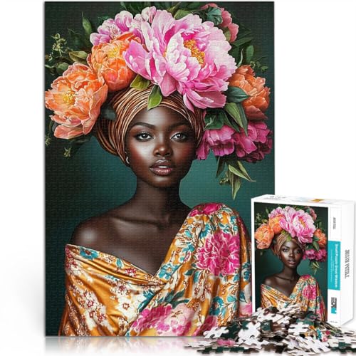 Blumenporträt Einer Frau Puzzle 1000 Teile für Erwachsene Pädagogisches Spielzeug zum Stressabbau Heimdekoration Spielzeug 38x26cm Blumenporträt Einer Frau Puzzle 1000 Teile für Erwachsene Pädagogisches Spielzeug zum Stressabbau Heimdekoration Spielzeug 38x26cm von SYUNFEI